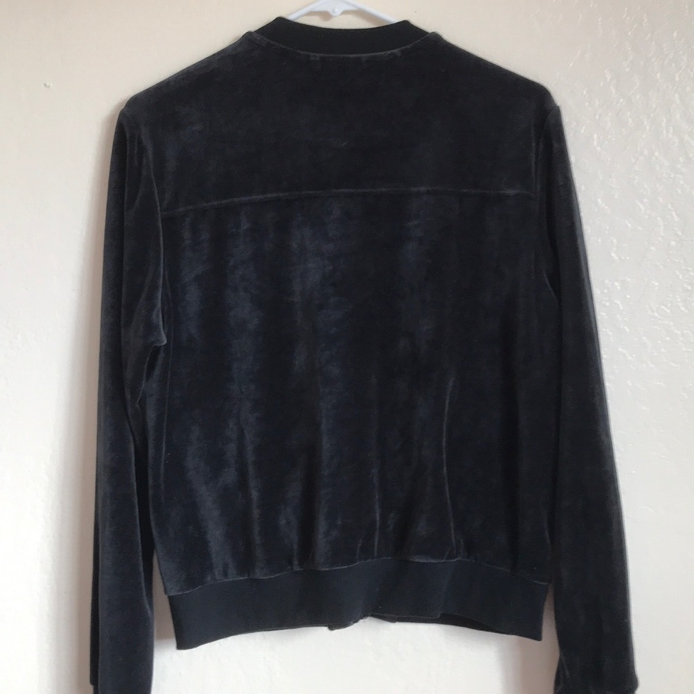 Puma Black Velvet Bomber Jacket Size Large NWOT - Picture 6 of 6